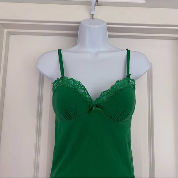 Active Basic Y2K M Lace Trim Stretchy Cami Fairy Coquette - Picture 2 of 5